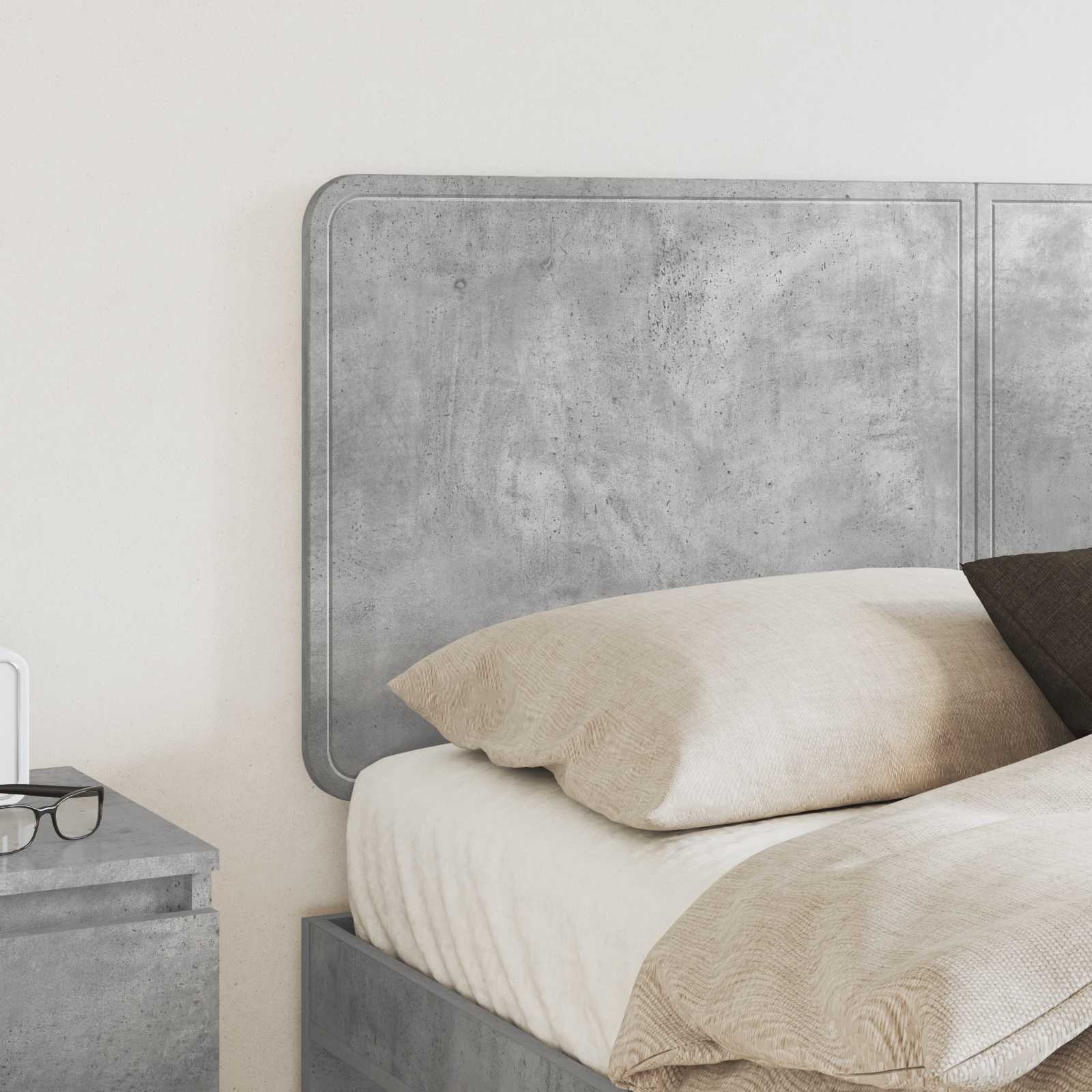 vidaXL Headboard Concrete Grey Engineered wood 3