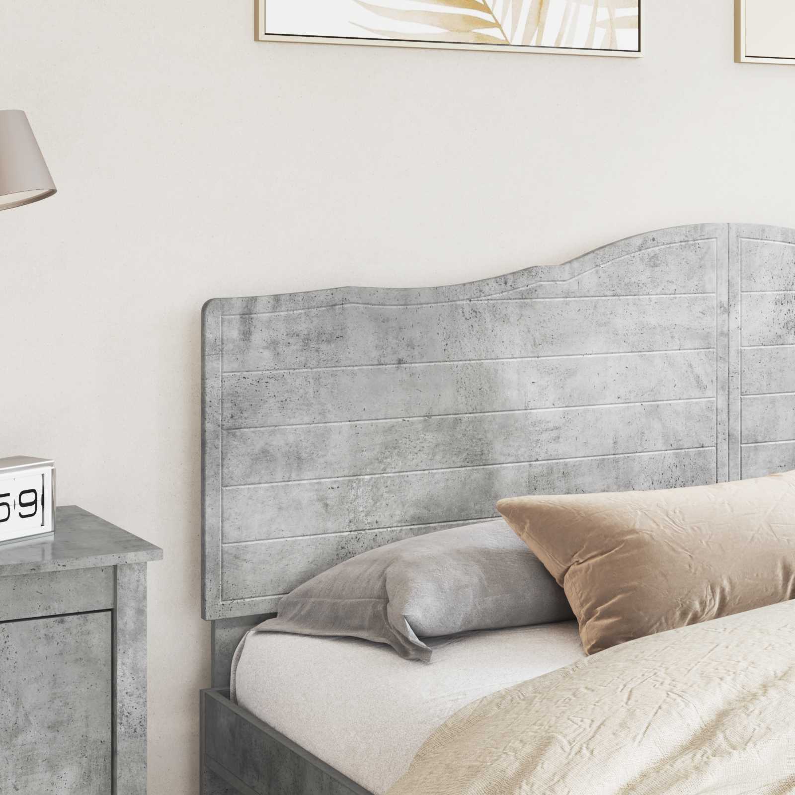 vidaXL Headboard Concrete Grey Engineered wood 3
