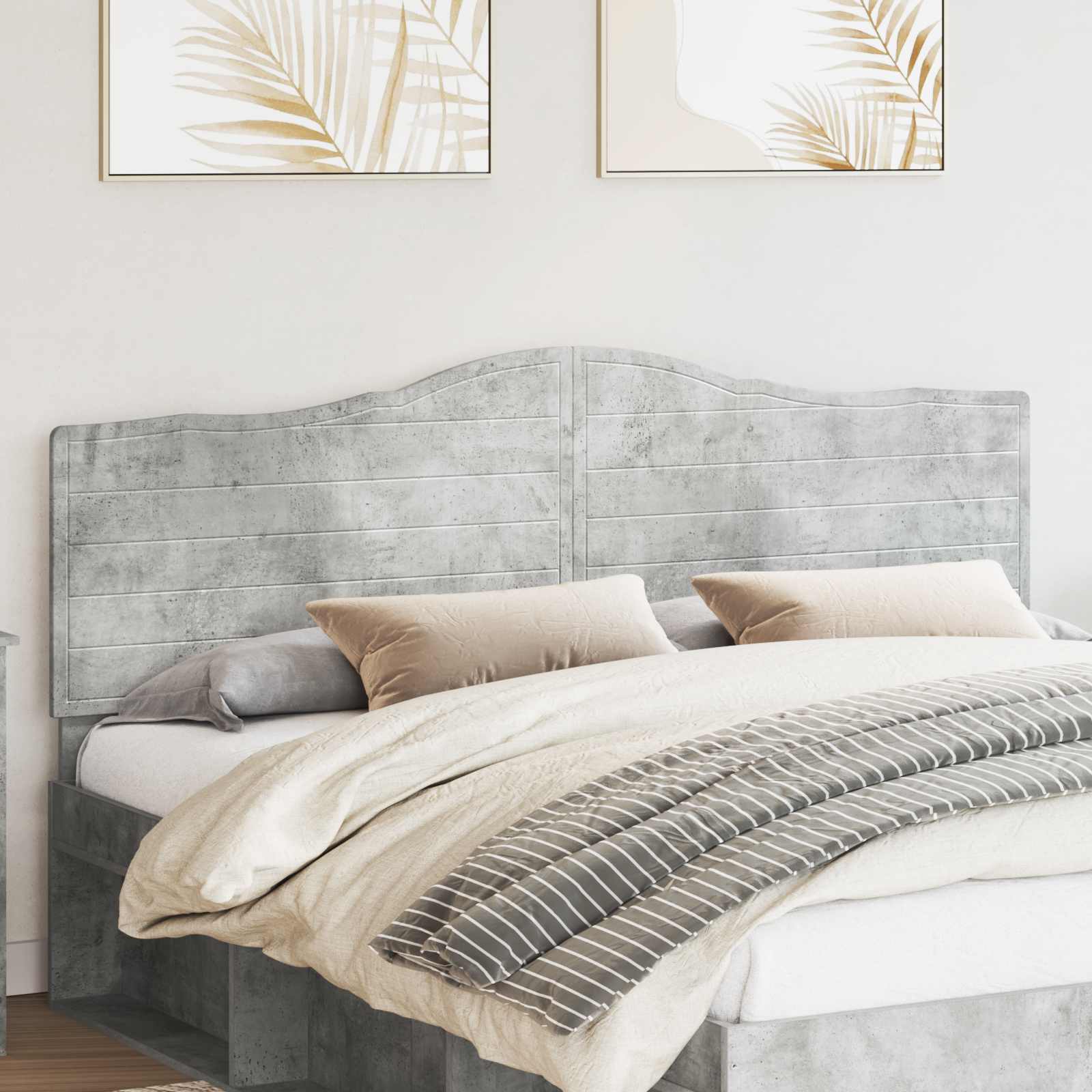 vidaXL Headboard Concrete Grey Engineered wood 1