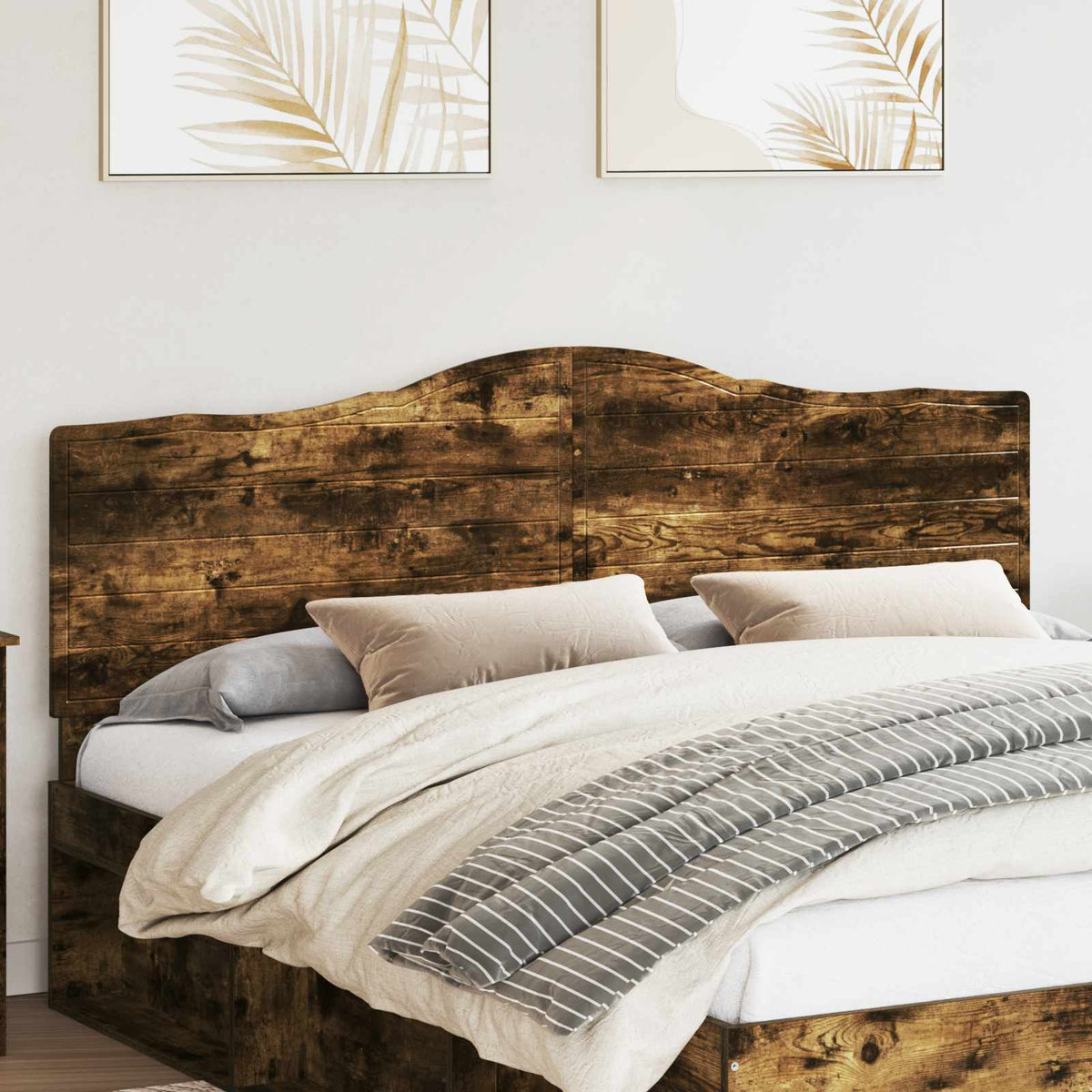 vidaXL Headboard Engineered wood Smoked oak