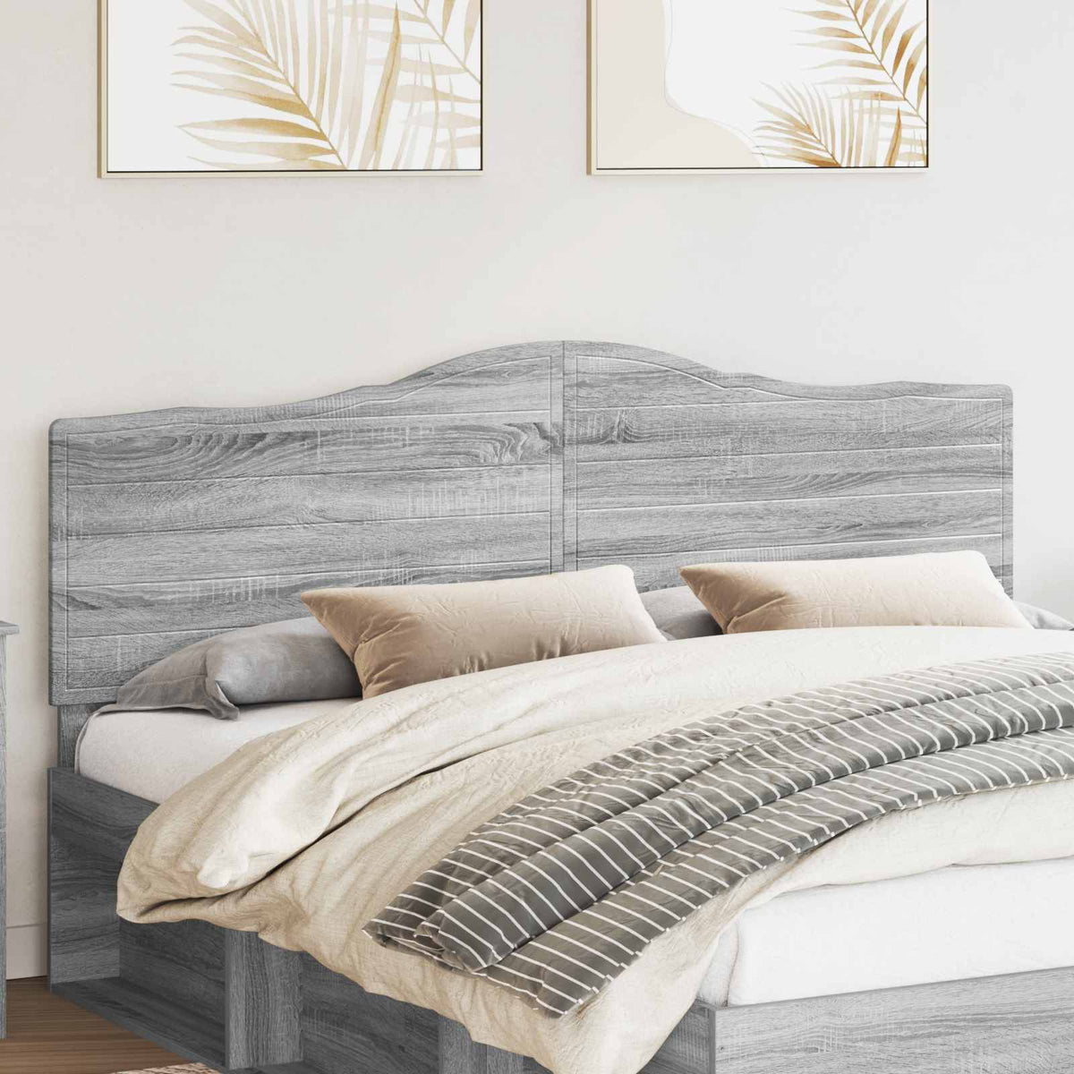 vidaXL Headboard Engineered wood Grey sonoma