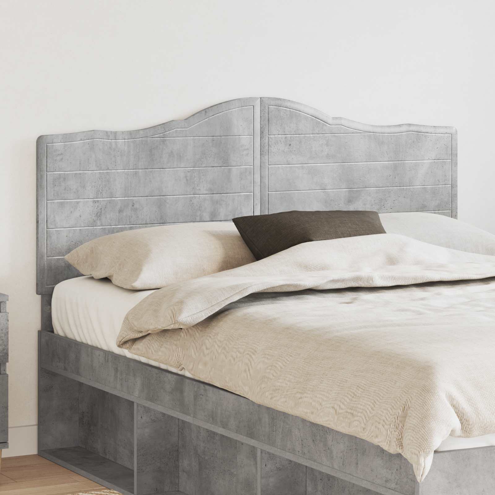 vidaXL Headboard Concrete Grey Engineered wood 1