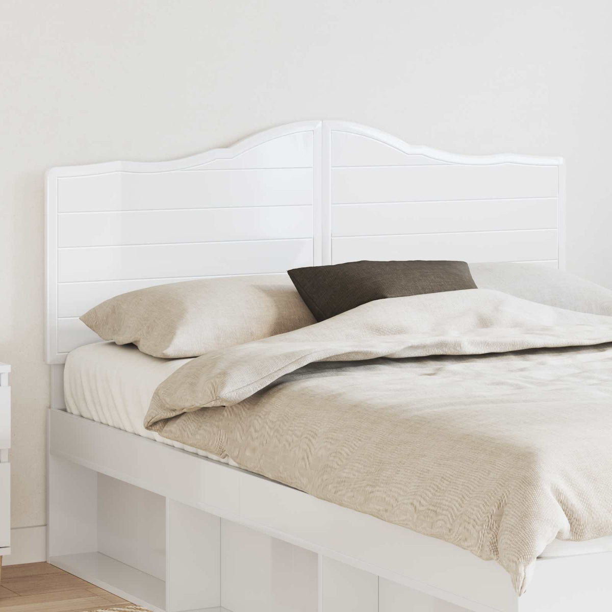 Headboard Gloss White Engineered wood High