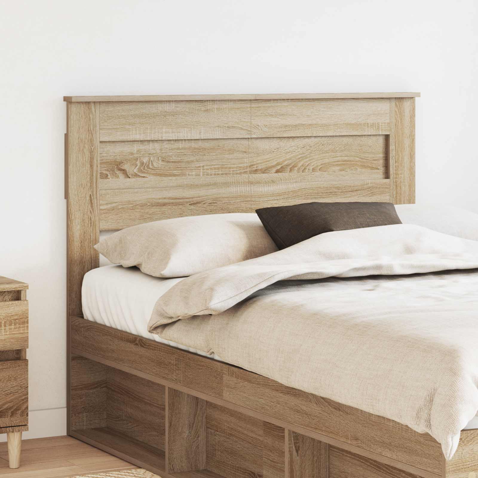vidaXL Headboard Sonoma Oak Engineered wood 1