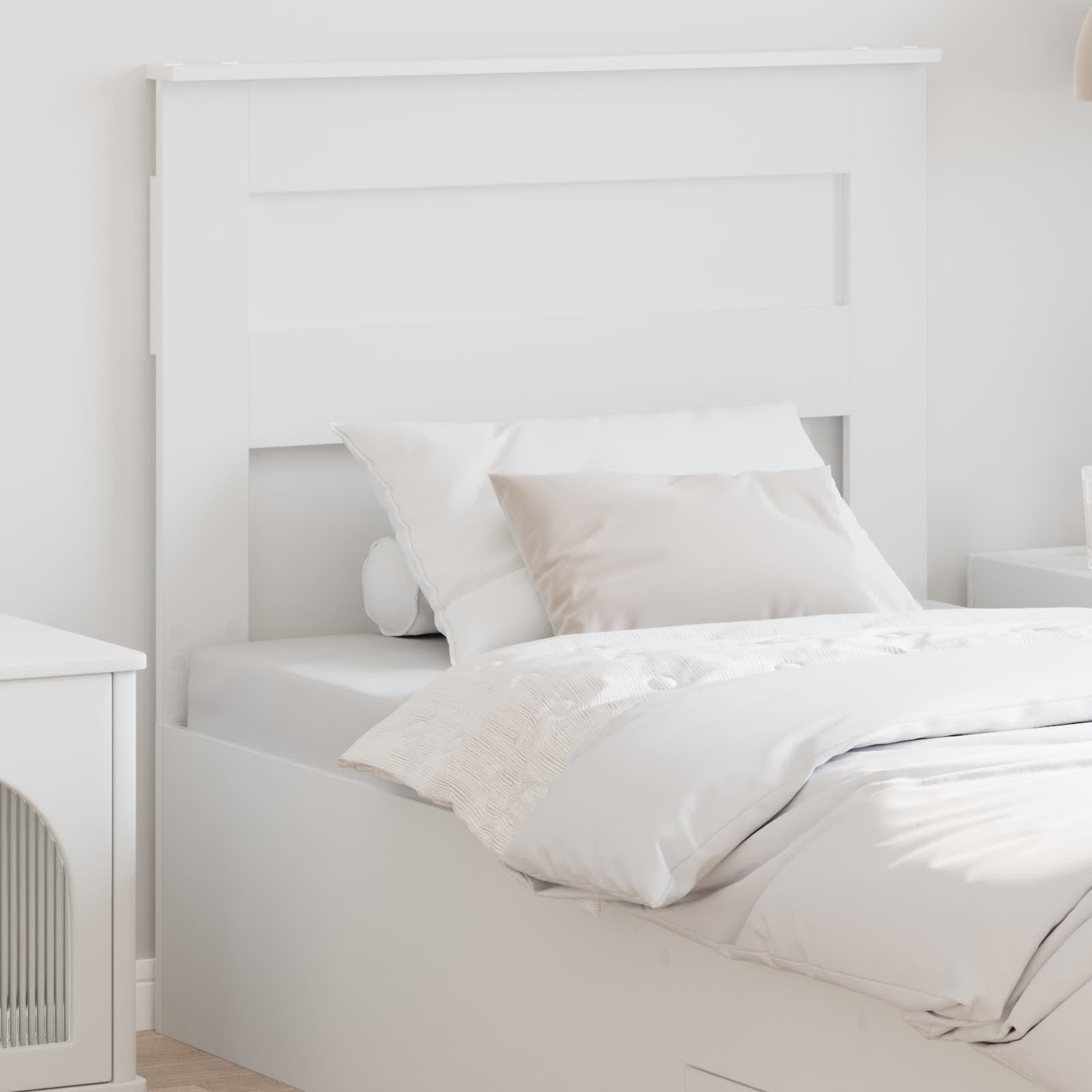 vidaXL Headboard White Engineered wood 1