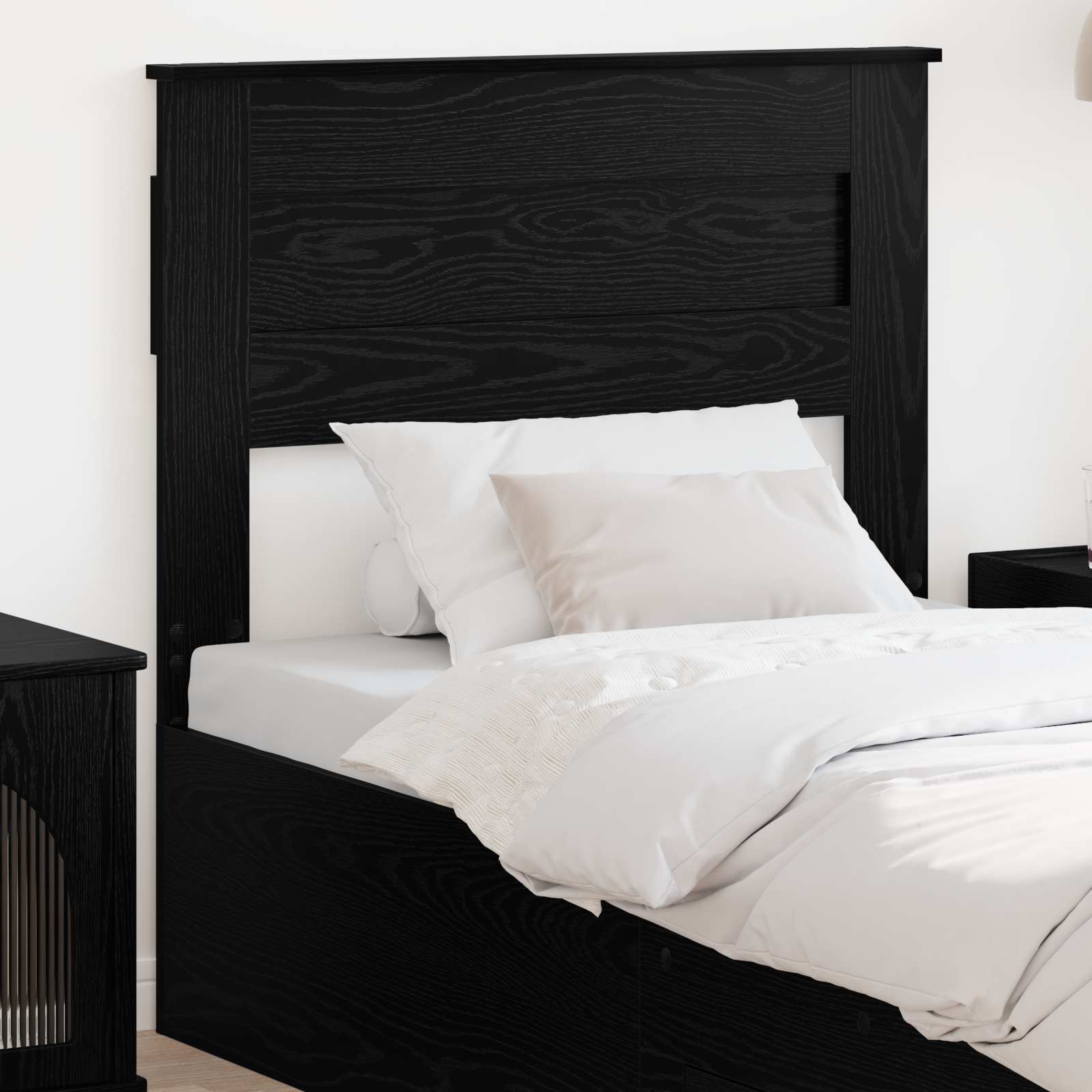 vidaXL Headboard Black Oak Engineered wood 1