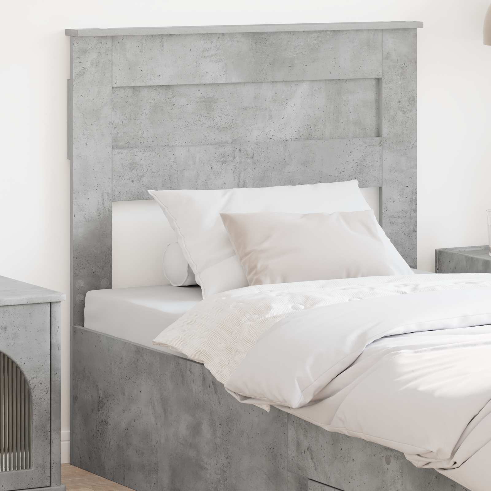 vidaXL Headboard Concrete Grey Engineered wood 1