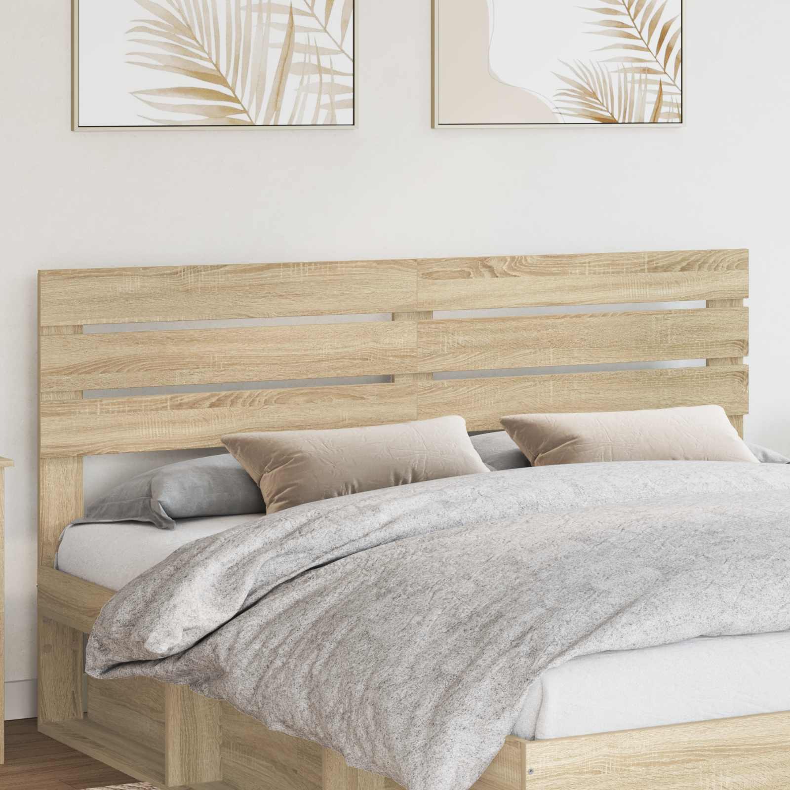 vidaXL Headboard Sonoma Oak Engineered wood 1