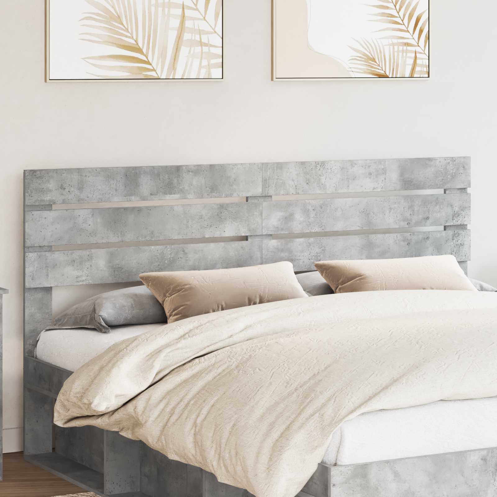 vidaXL Headboard Concrete Grey Engineered wood 1