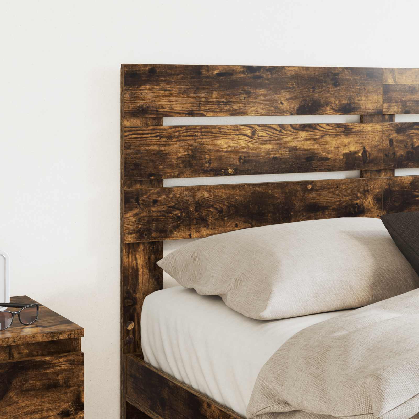 vidaXL Headboard Smoked Oak Engineered wood 3