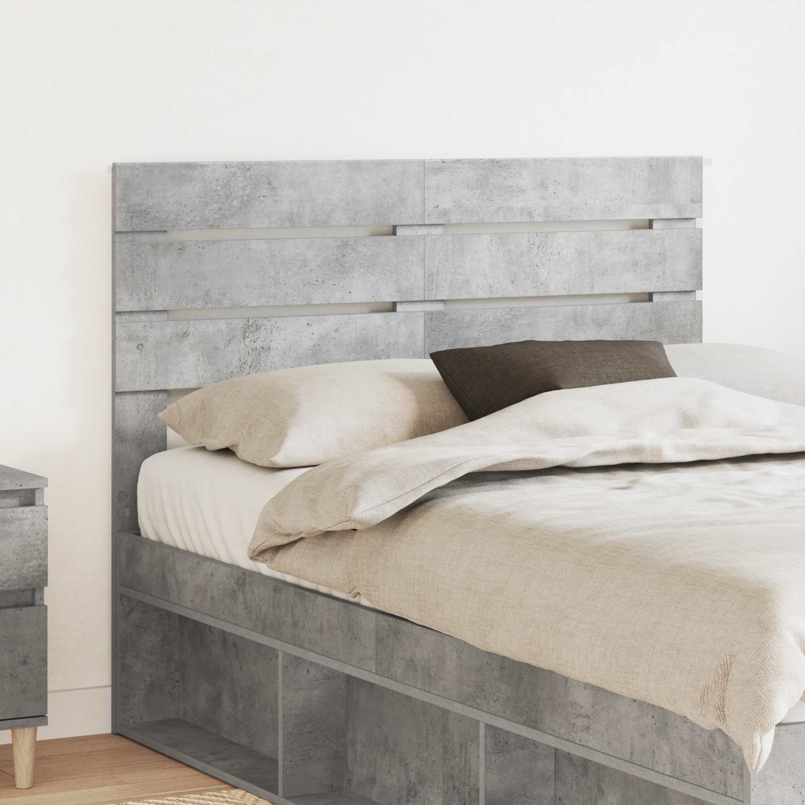 vidaXL Headboard Concrete Grey Engineered wood 1