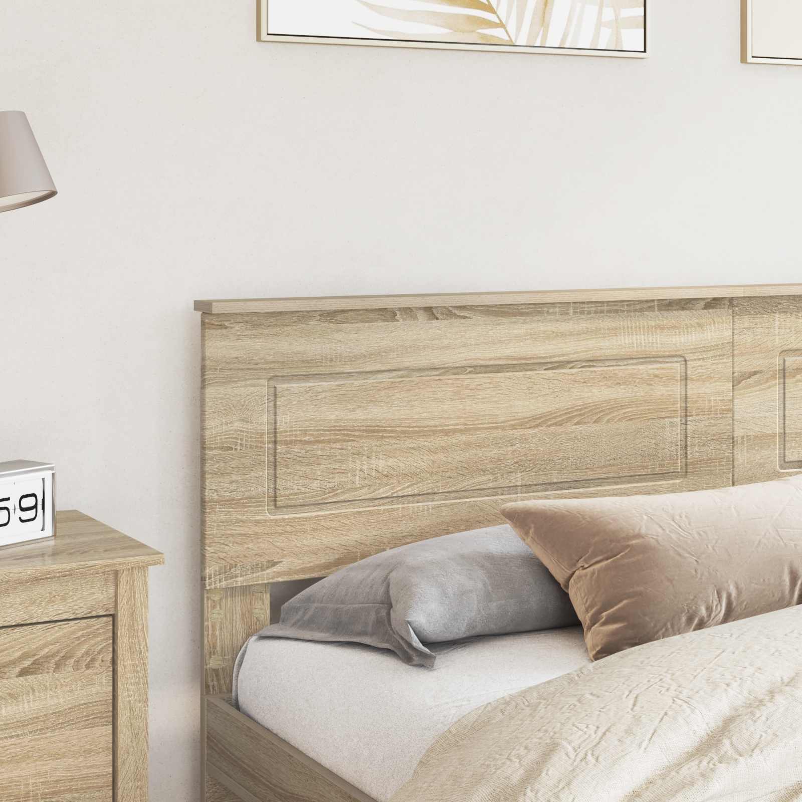 vidaXL Headboard Sonoma Oak Engineered wood 3