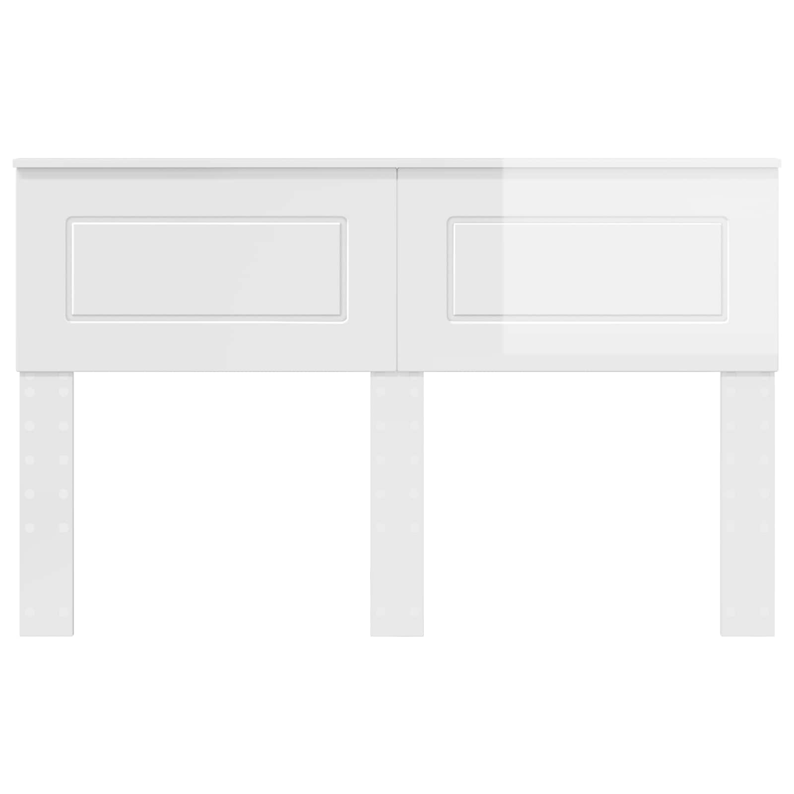 vidaXL Headboard Gloss White Engineered wood 4
