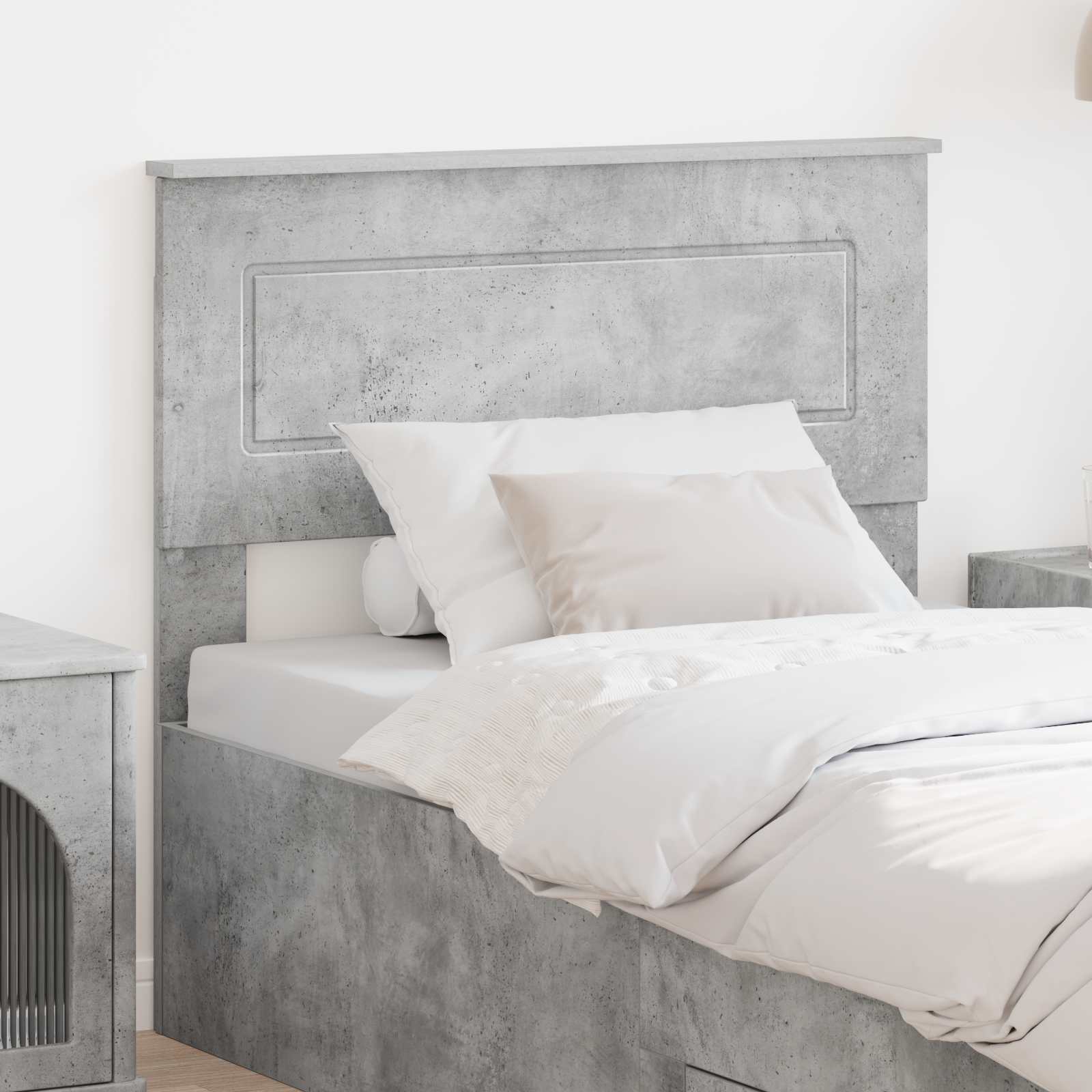 vidaXL Headboard Concrete Grey Engineered wood 1