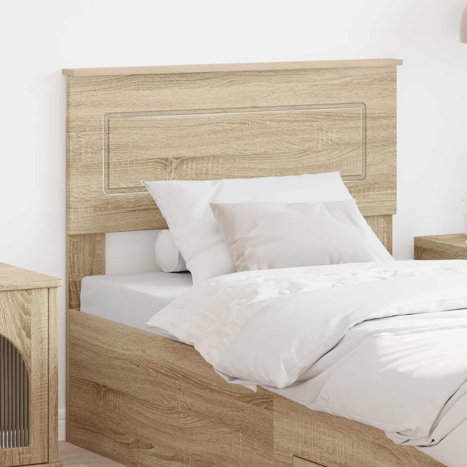 vidaXL Headboard Sonoma Oak Engineered wood 1