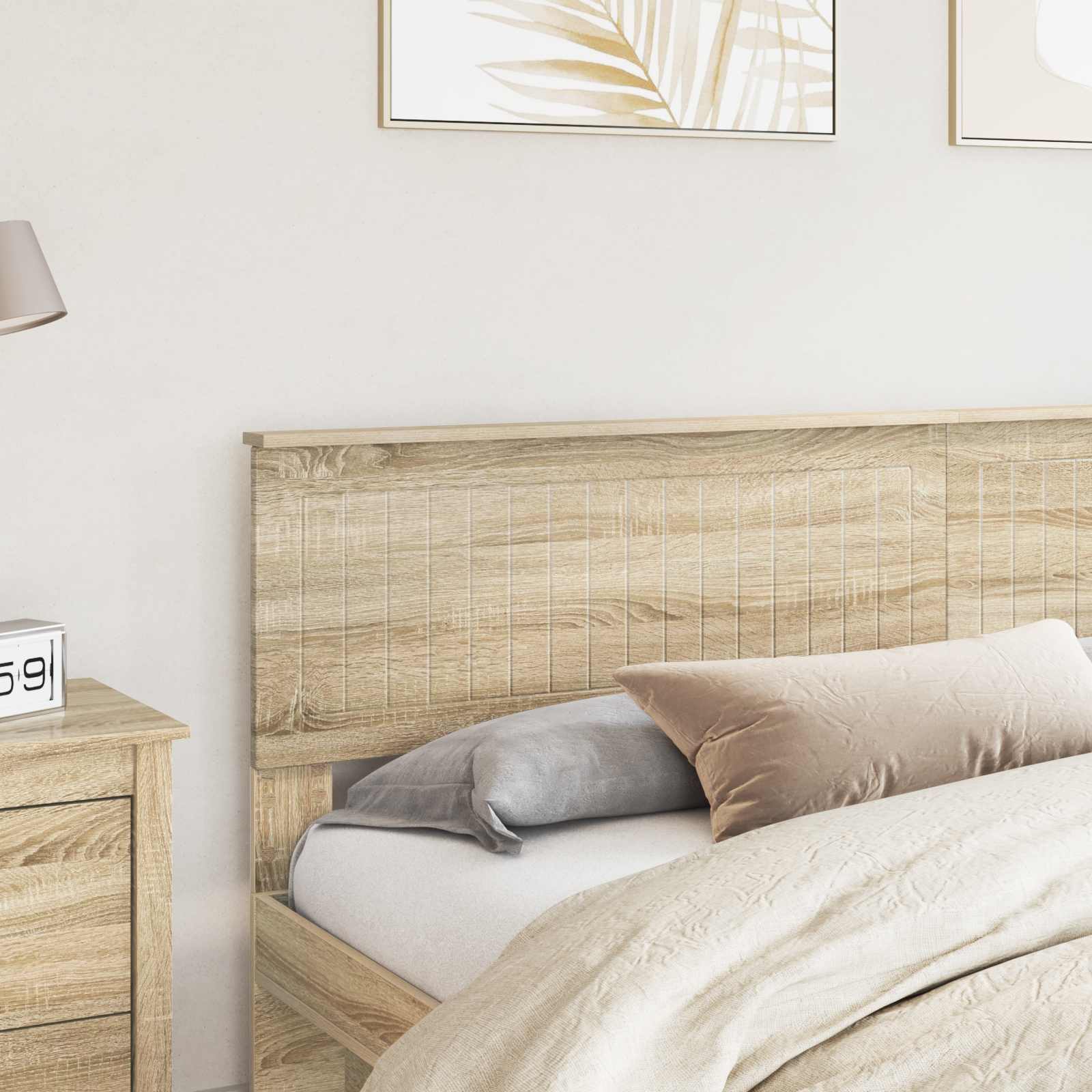vidaXL Headboard Sonoma Oak Engineered wood 3