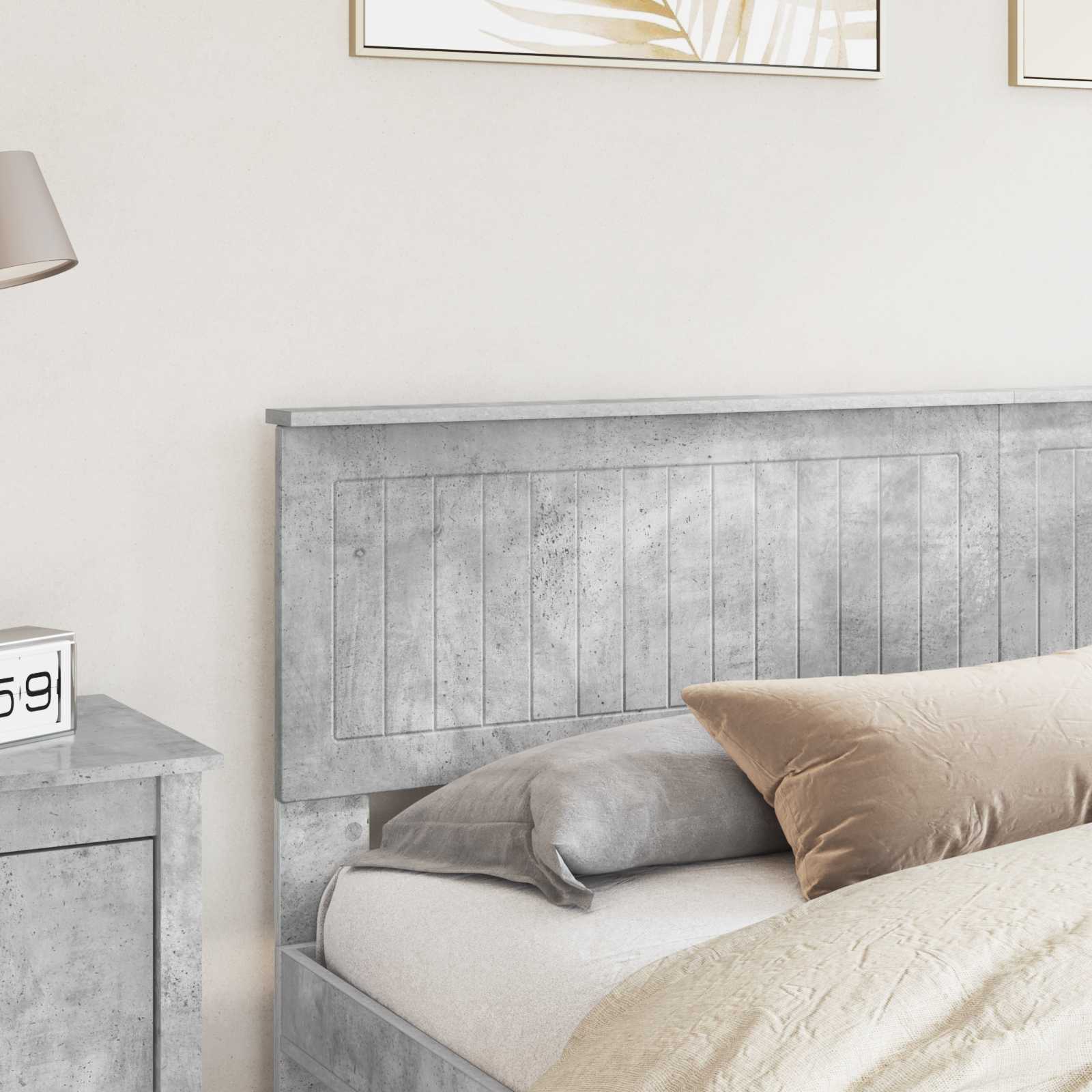 vidaXL Headboard Concrete Grey Engineered wood 3