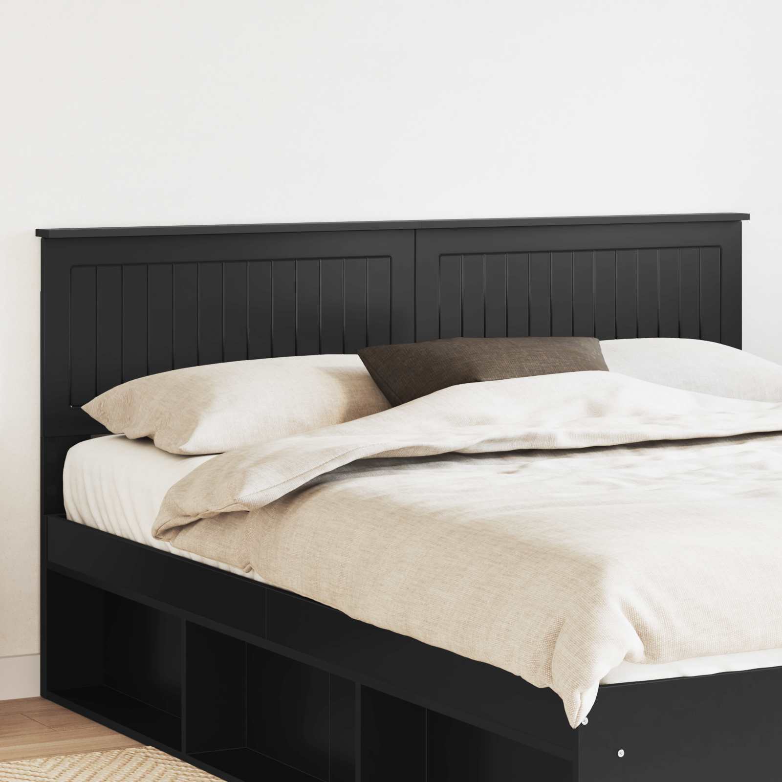 vidaXL Headboard Black Oak Engineered wood 1