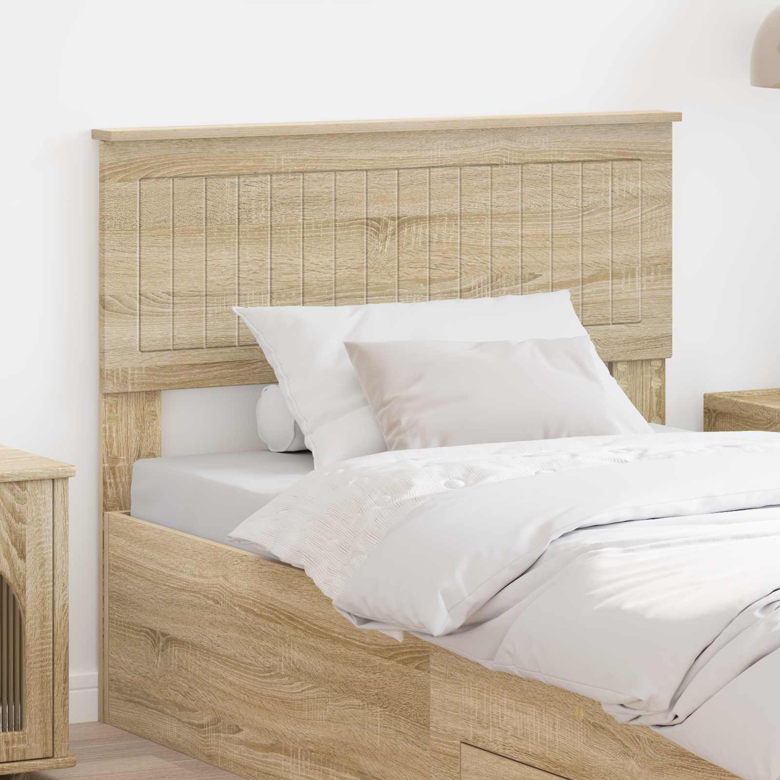 vidaXL Headboard Sonoma Oak Engineered wood 1