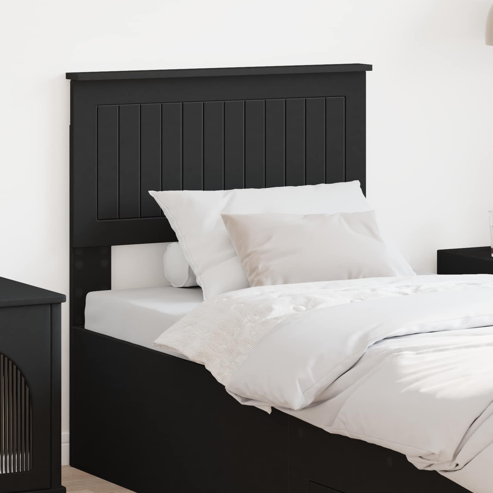 vidaXL Headboard Black Oak Engineered wood 1