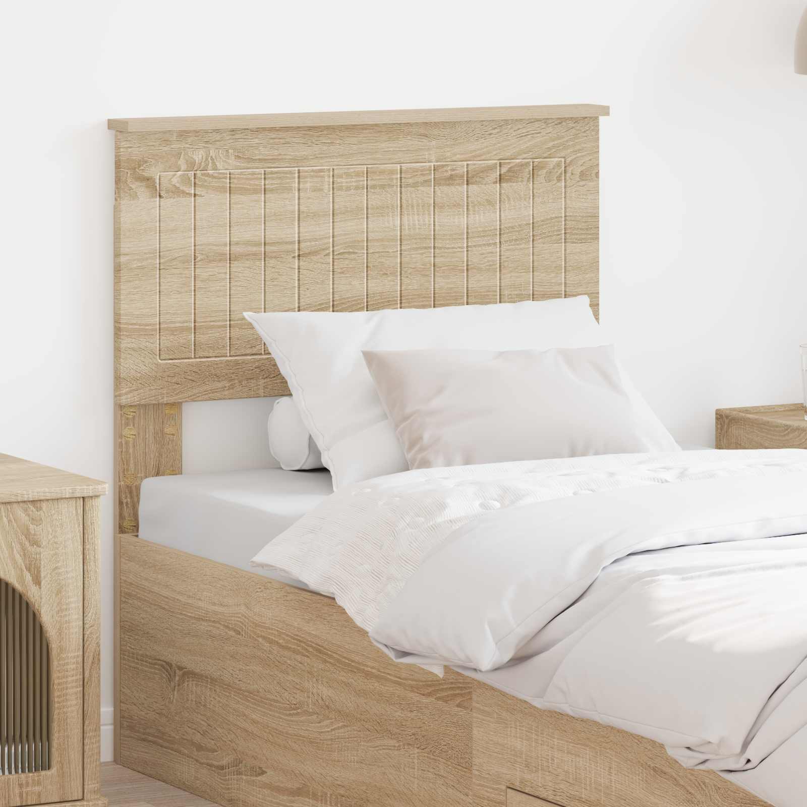 vidaXL Headboard Sonoma Oak Engineered wood 1