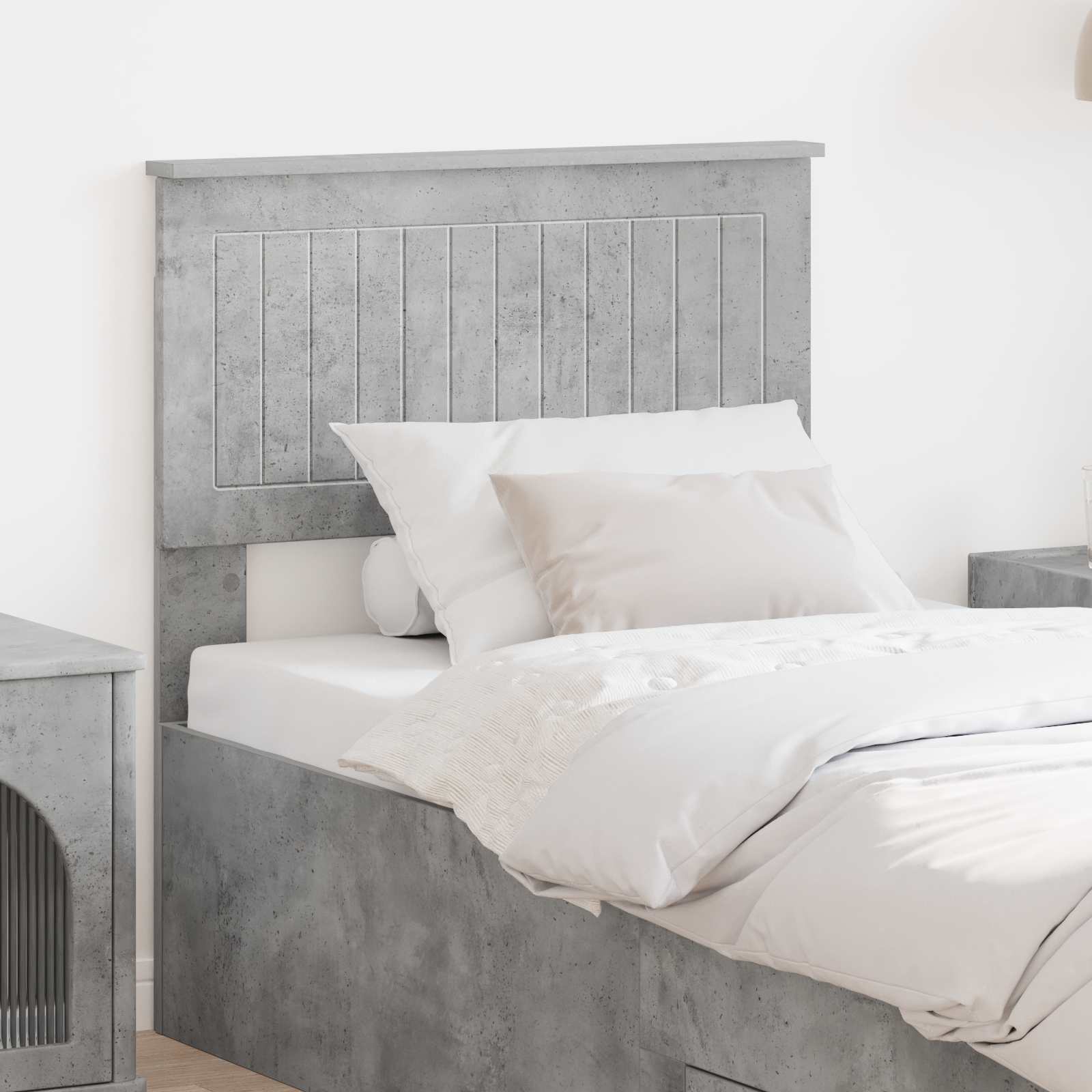 vidaXL Headboard Concrete Grey Engineered wood 1