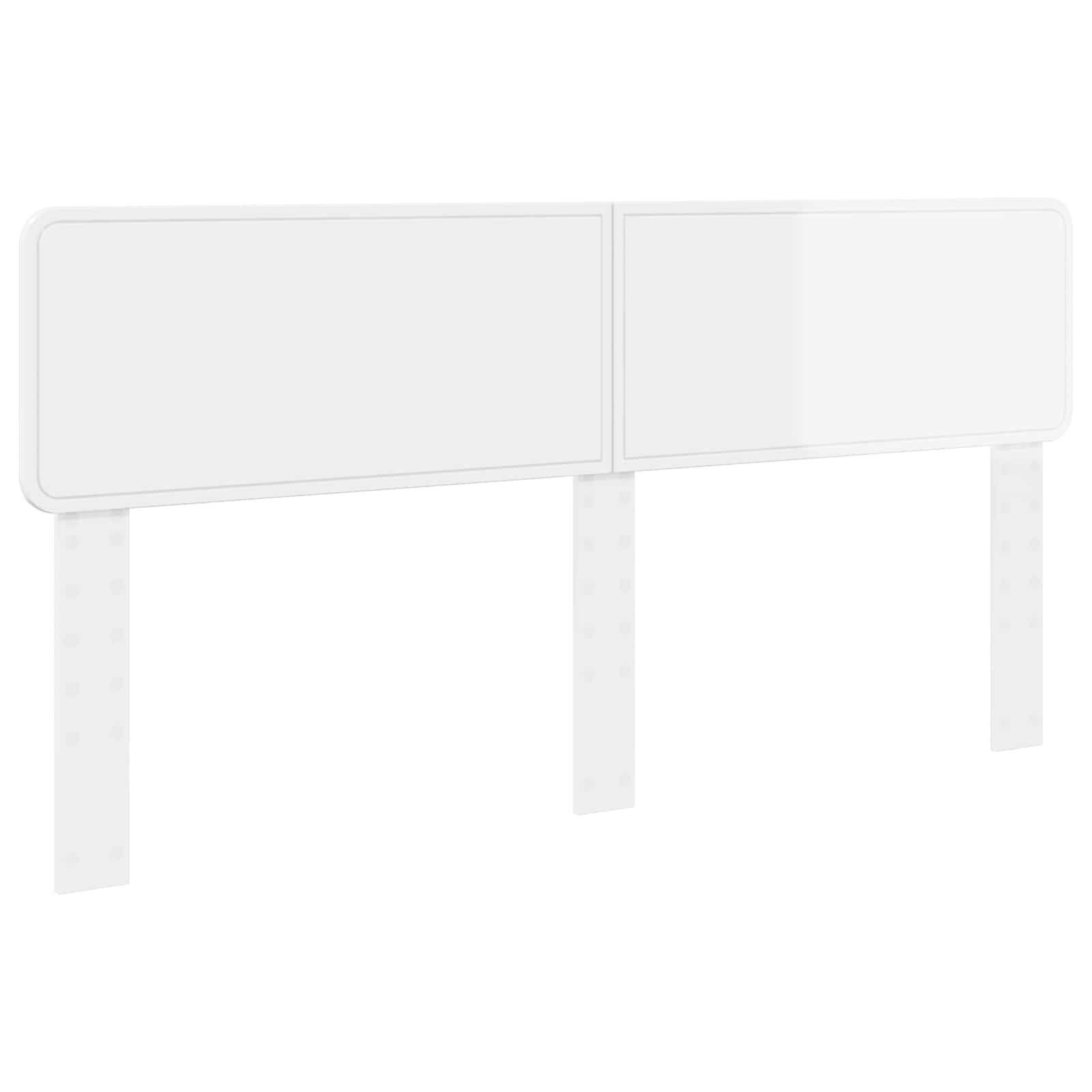vidaXL Headboard Gloss White Engineered wood 2