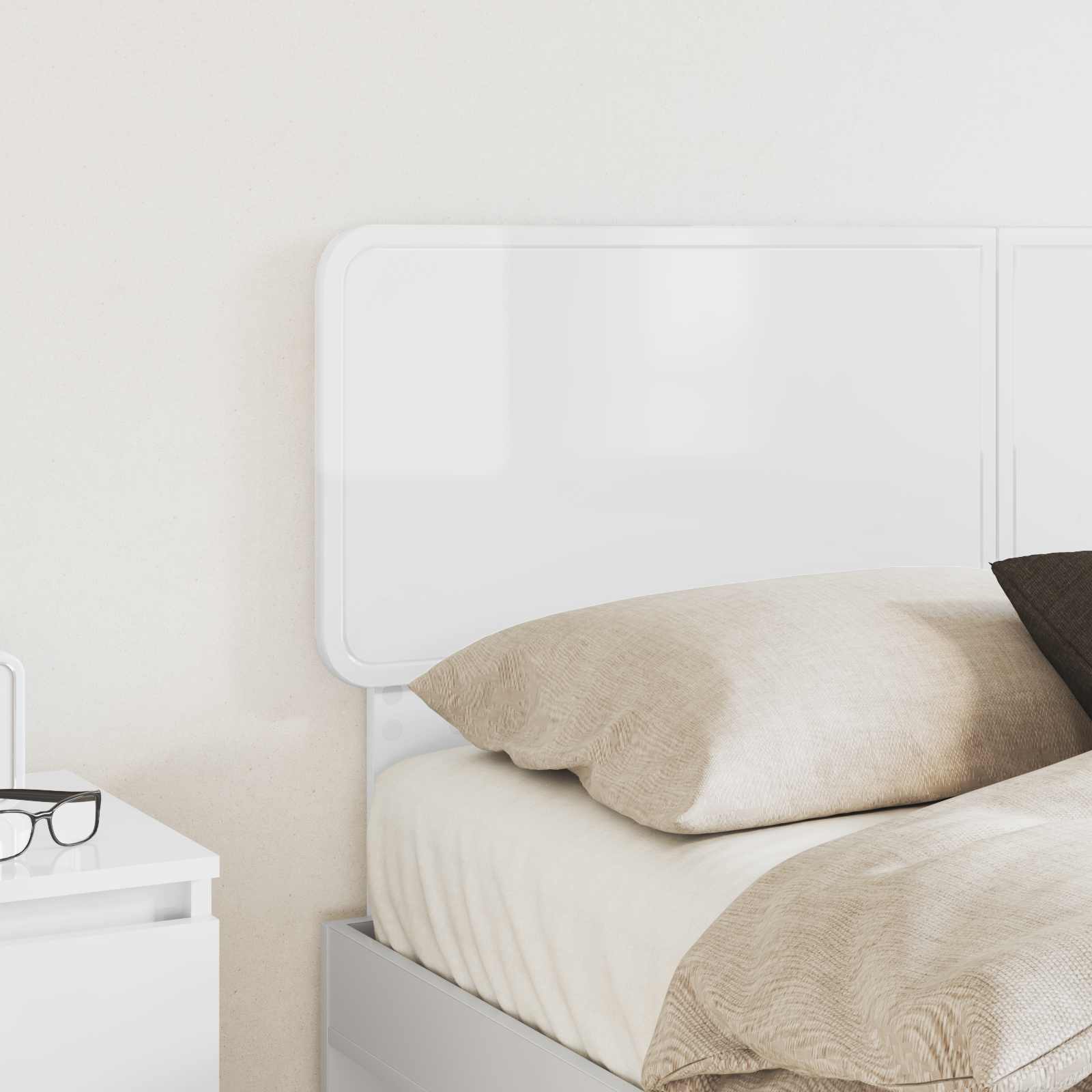 vidaXL Headboard Gloss White Engineered wood 3