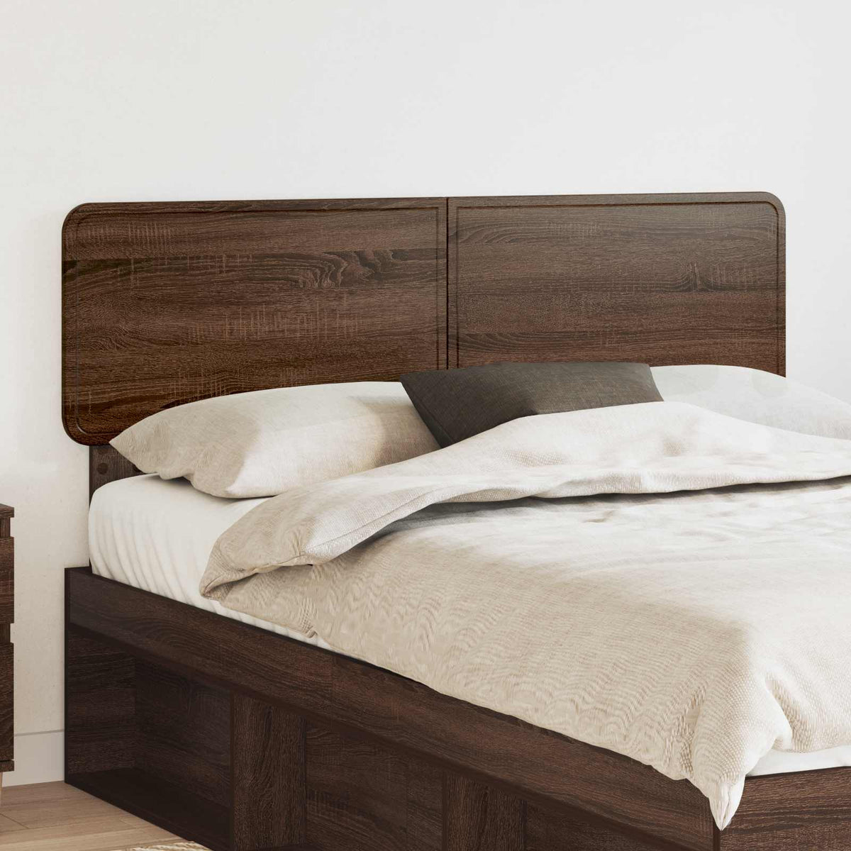 vidaXL Headboard Engineered wood Brown oak
