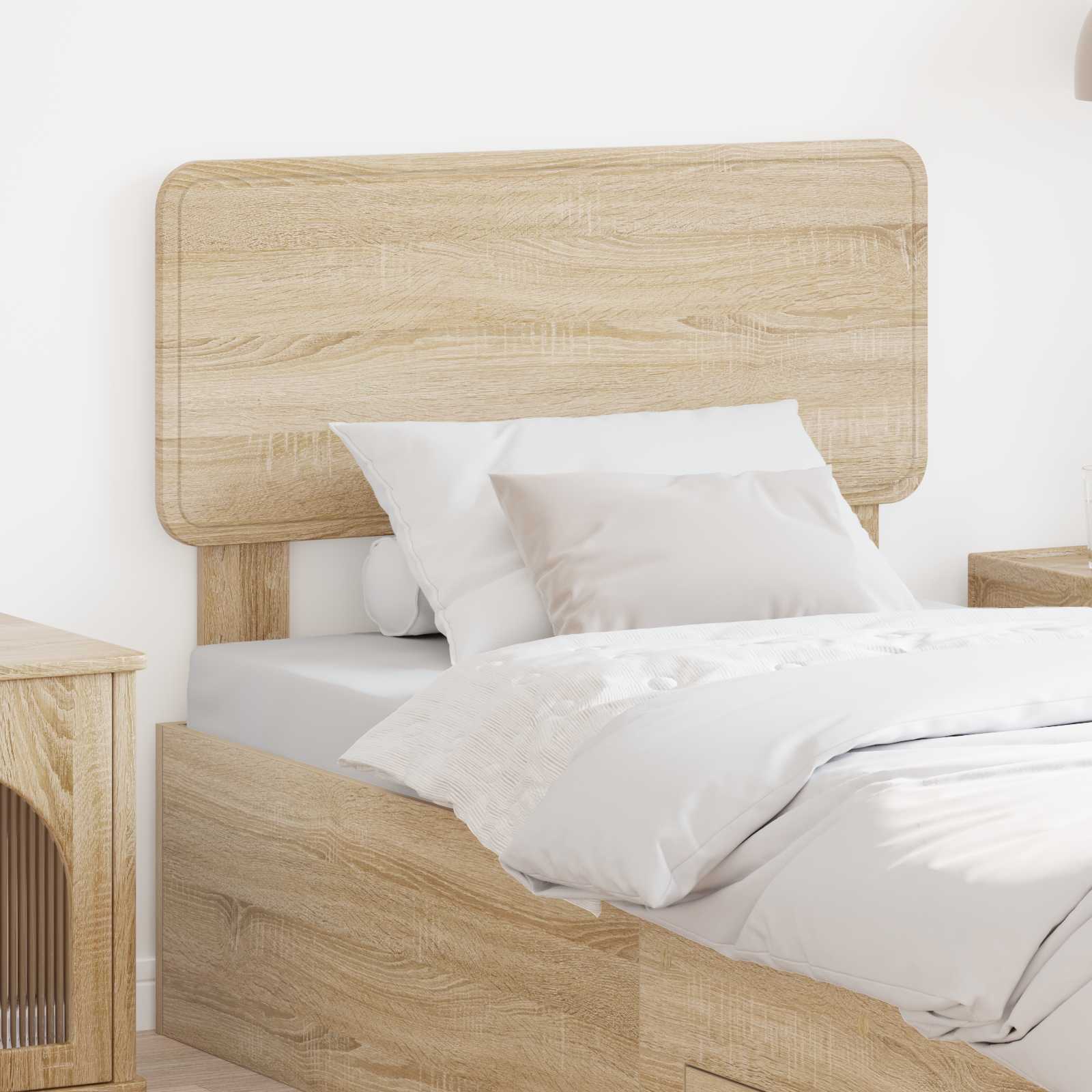 vidaXL Headboard Sonoma Oak Engineered wood 1