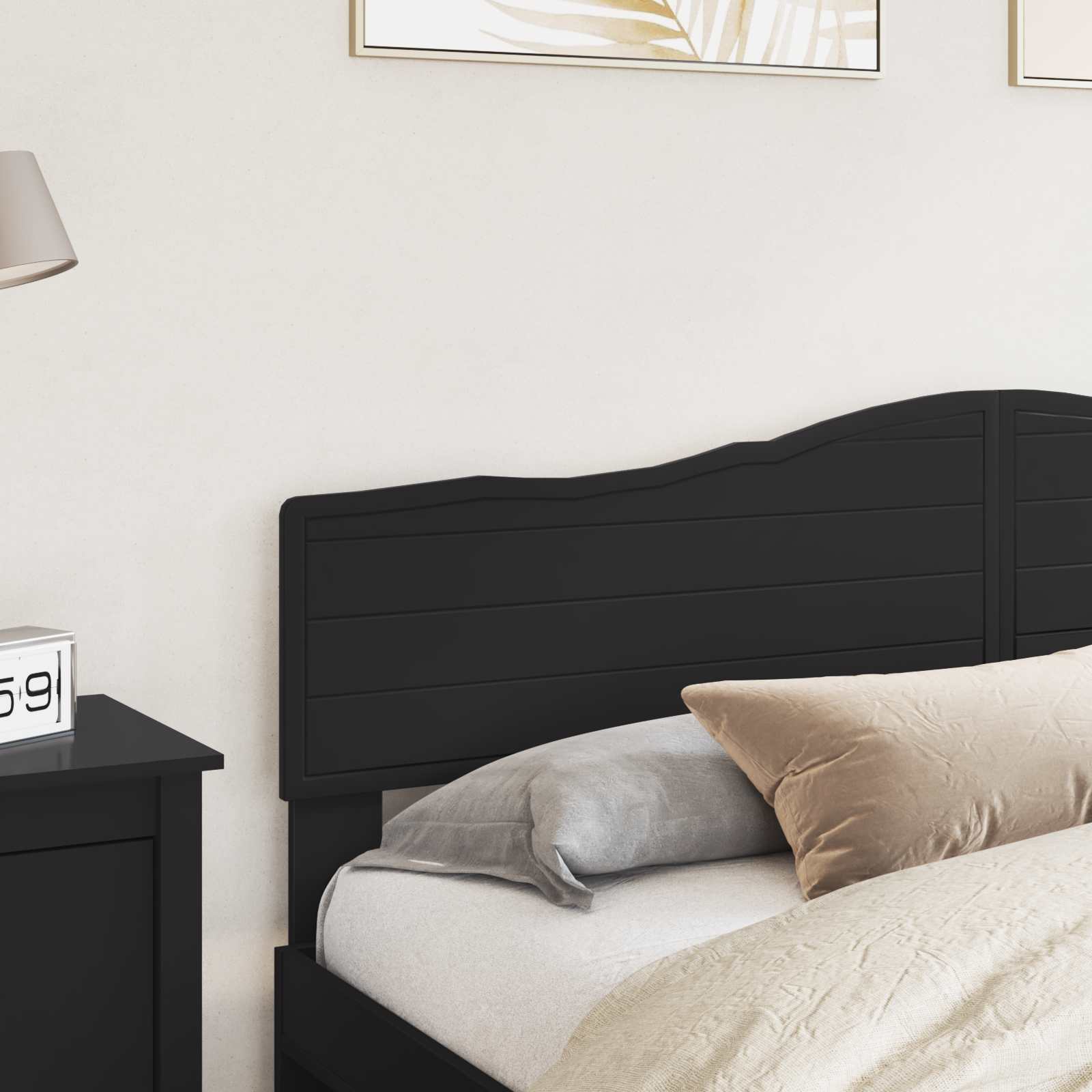 vidaXL Headboard Black Oak Engineered wood 3