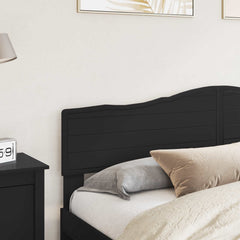 Headboard Oak Engineered wood Black 200 cm