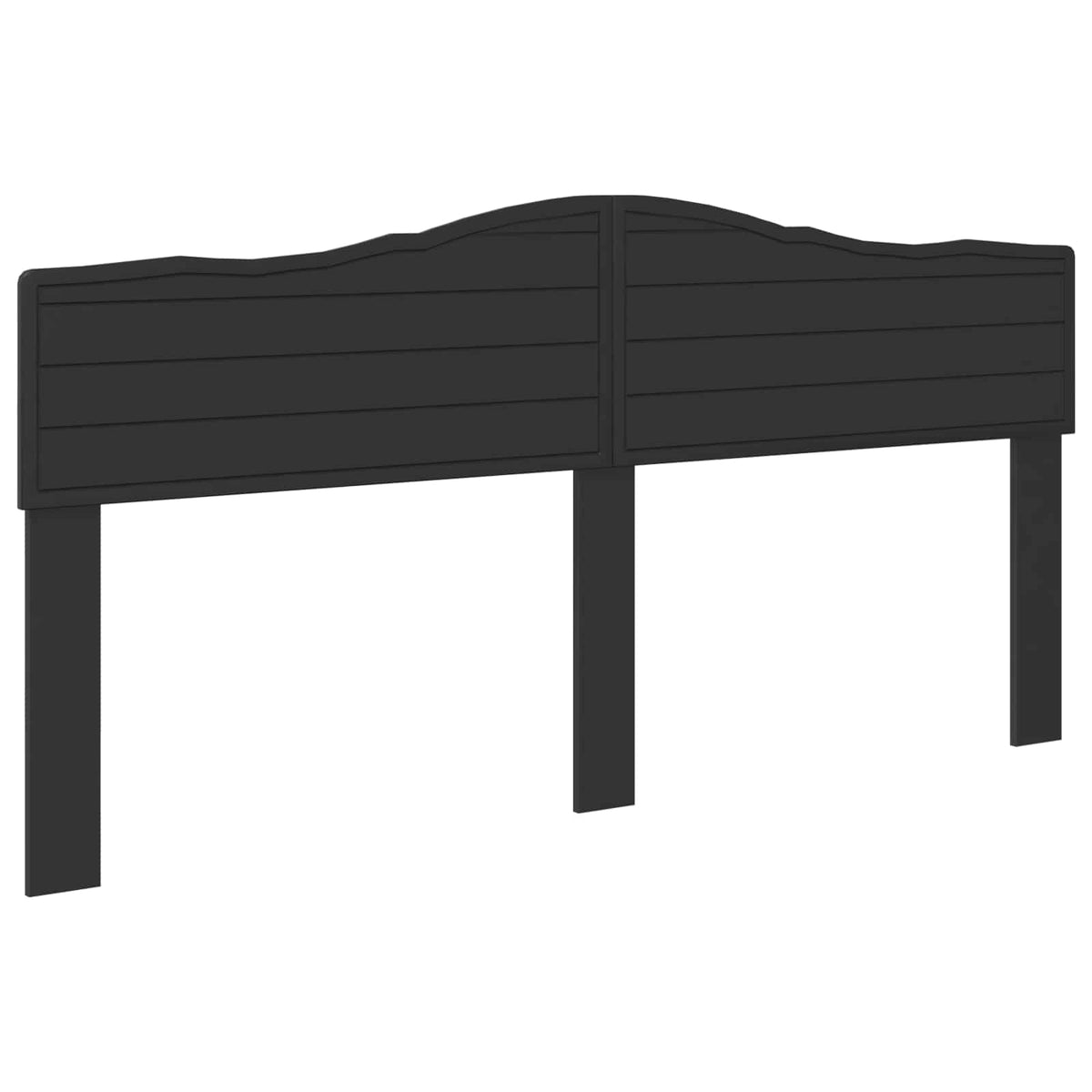 Headboard Oak Engineered wood Black 200 cm