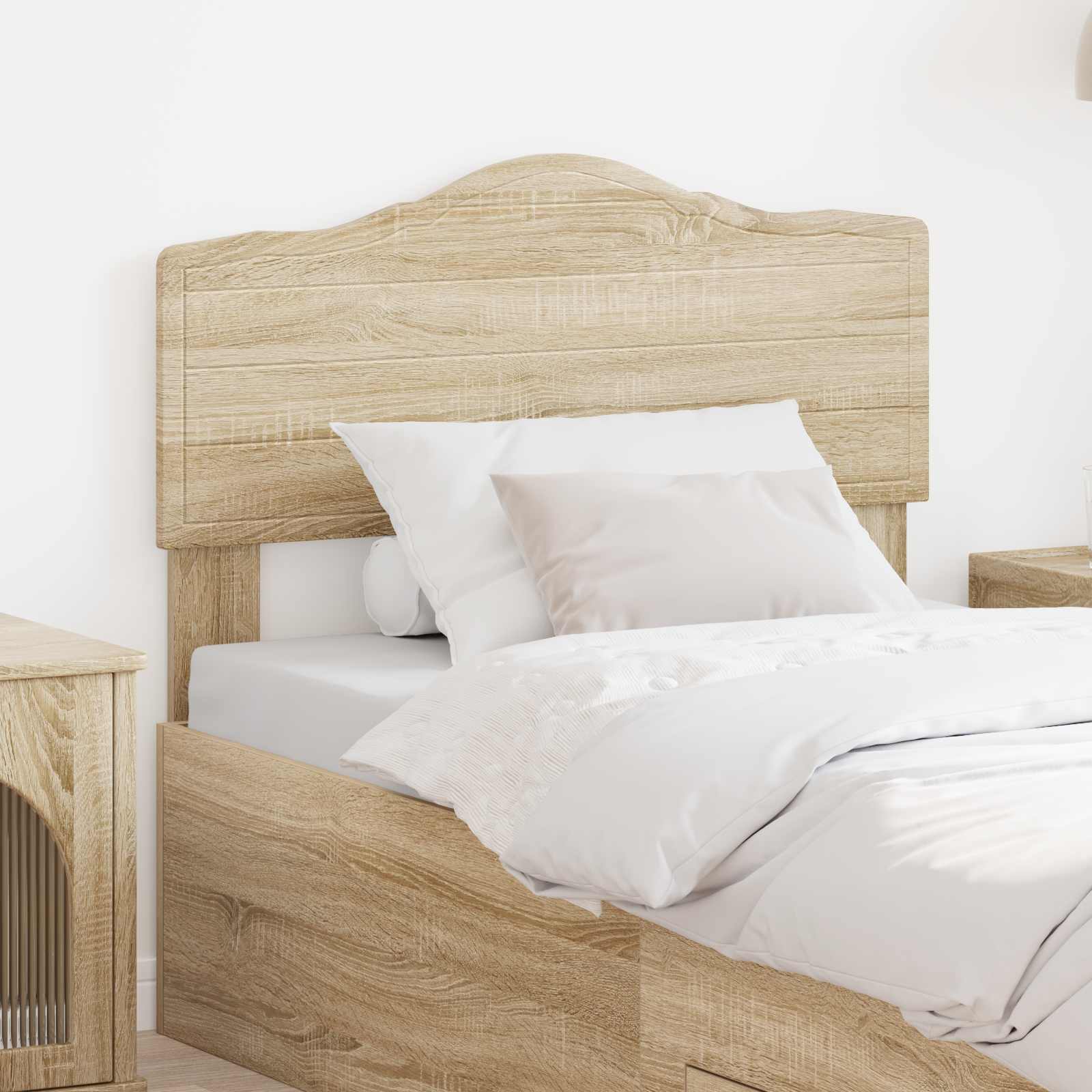 vidaXL Headboard Sonoma Oak Engineered wood 1