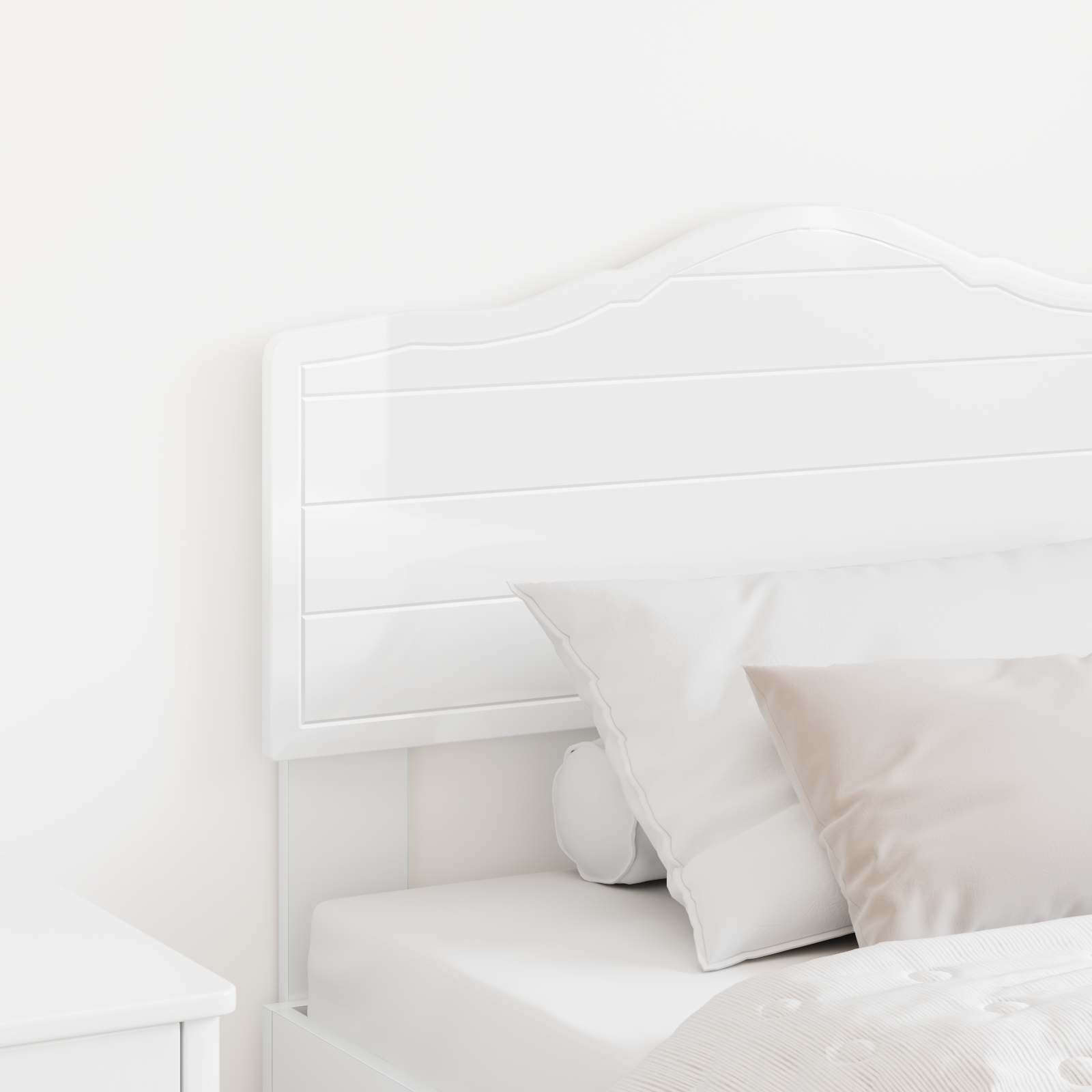 vidaXL Headboard Gloss White Engineered wood 3