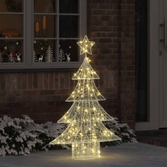 vidaXL Christmas Tree 100 LEDs Warm white 120 cm Acrylic 1