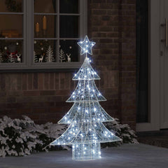 vidaXL Christmas Tree 100 LEDs Cold white 120 cm Acrylic 1