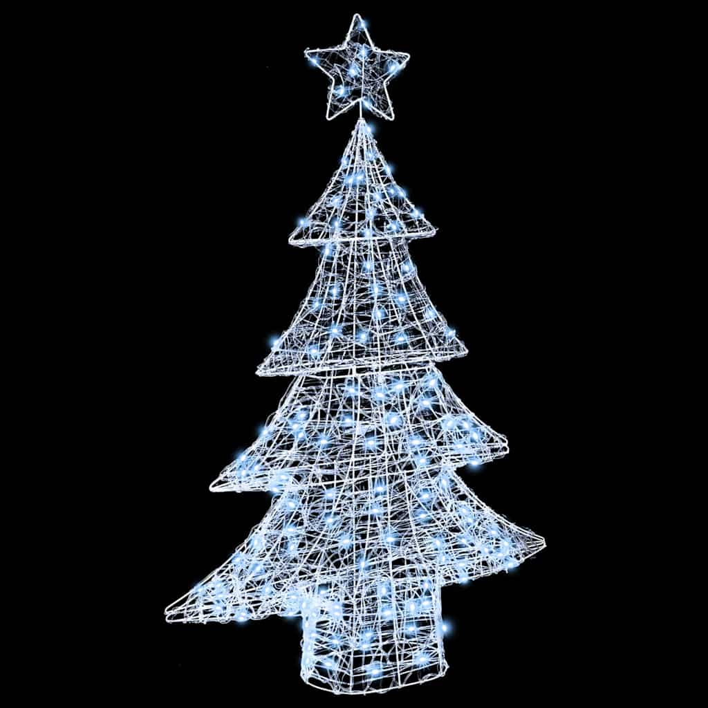 vidaXL Christmas Tree 100 LEDs Cold white 120 cm Acrylic 5