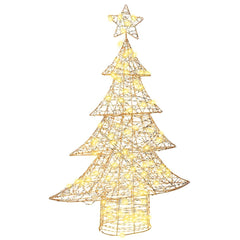 vidaXL Christmas Tree 120 LEDs Warm white 120.5 cm PET 2
