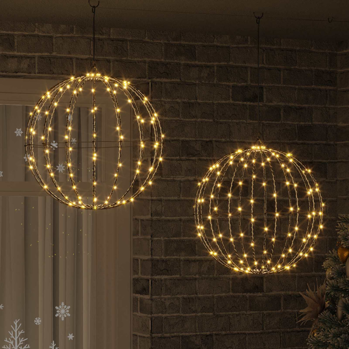 vidaXL Christmas Finial Light 192 LEDs 2 pcs