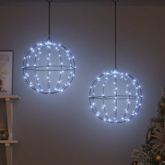 vidaXL Christmas Finial Light 2 pcs 192 LEDs Cool White 3