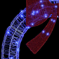 vidaXL Wreath 60 LEDs Blue 76 x 76 x8.5 cm Acrylic 6