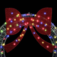 vidaXL Wreath 60 LEDs Multicolour 76 x 76 x8.5 cm Acrylic 5