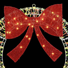 vidaXL Wreath 60 LEDs Warm white 76 x 76 x 8 cm PET 5