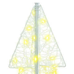 vidaXL Christmas Tree 100 LEDs Warm White 120 cm Acrylic 6