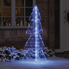 Christmas Tree Acrylic 100 LEDs Blue 150 cm