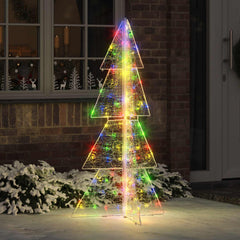 Christmas Tree Acrylic 100 LEDs Multicolour 150 cm