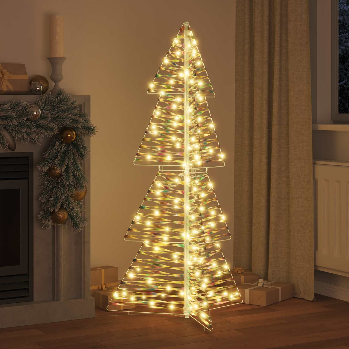 Christmas Tree Warm White PET 100 LEDs Iridescent PET