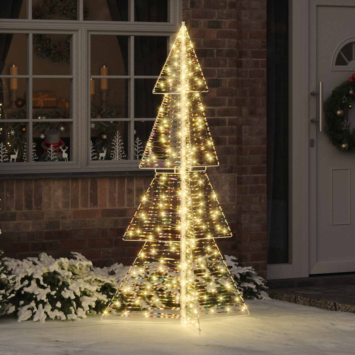 vidaXL Christmas Tree Warm White PET 100 LEDs