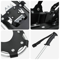 vidaXL 3 in 1 Snowshoes Silver and Black 78.5 x 22 cm 5